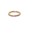 Yellow Gold with Rubies Stack Band Ring