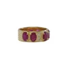 Yellow Gold with Ruby Stations Stack Ring